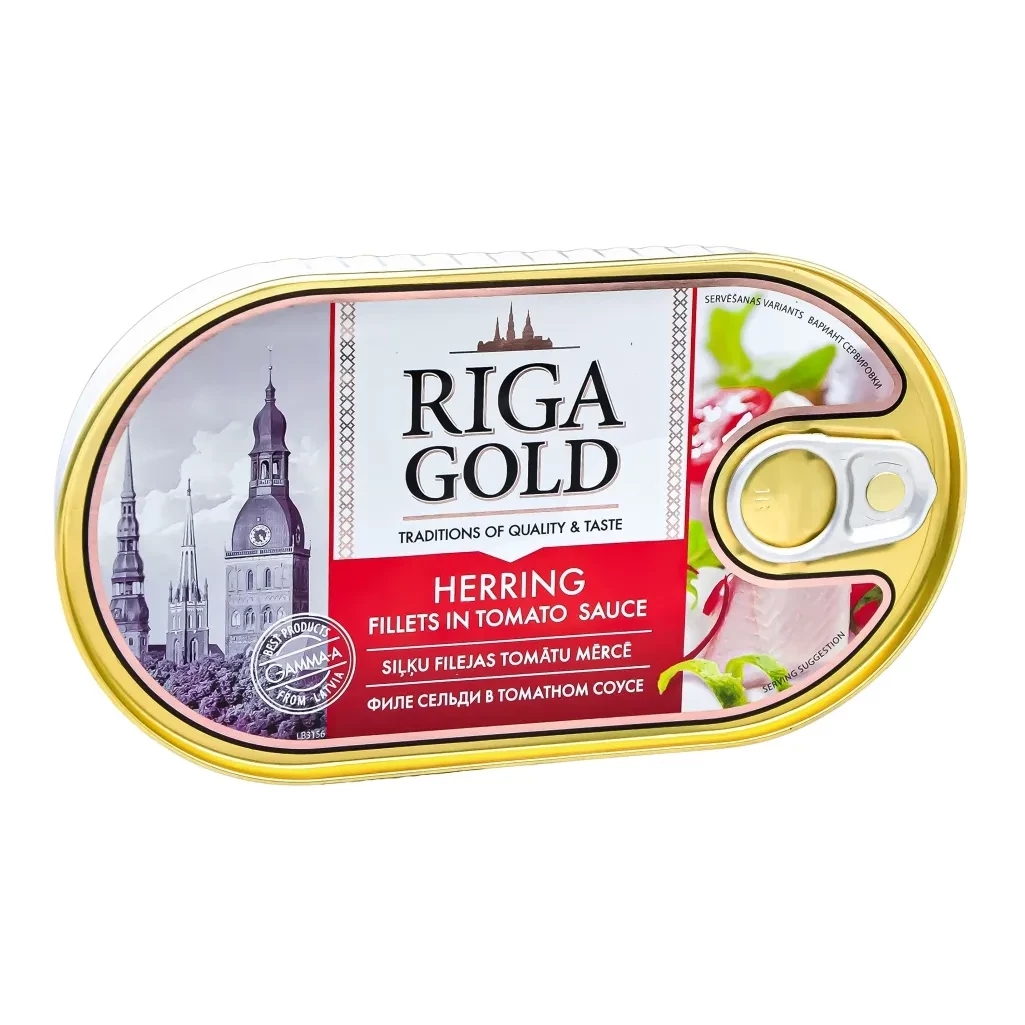 RIGA GOLD HERRING FILLET IN TOMATO SAUCE 190GM