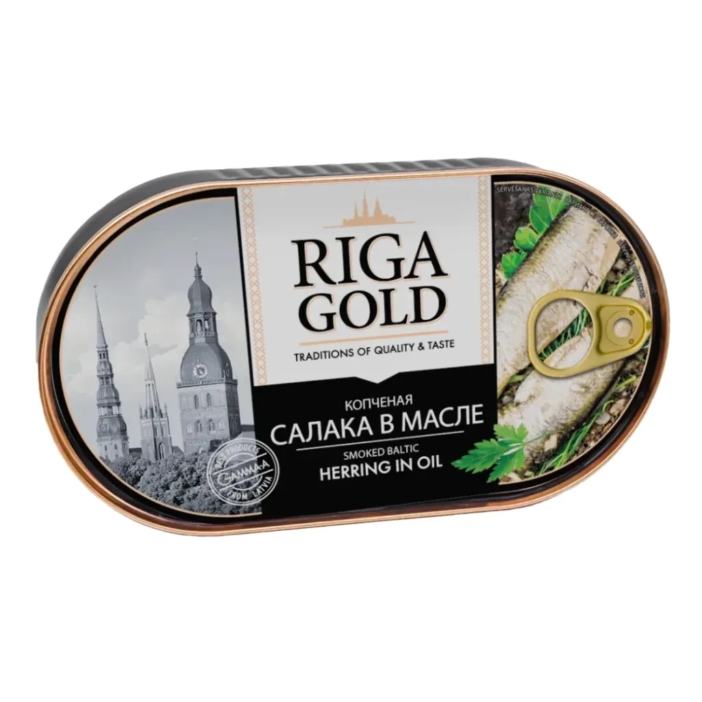 RIGA GOLD SMOKED BALTIC HERRING IN OIL 190GM